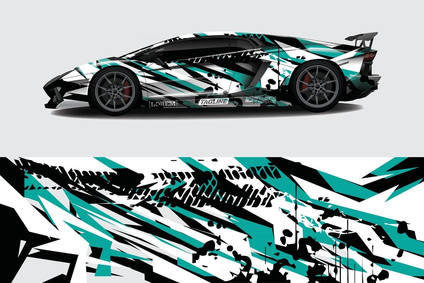 auto wrap grafische race abstracte achtergrond voor wrap en vinyl sticker vector