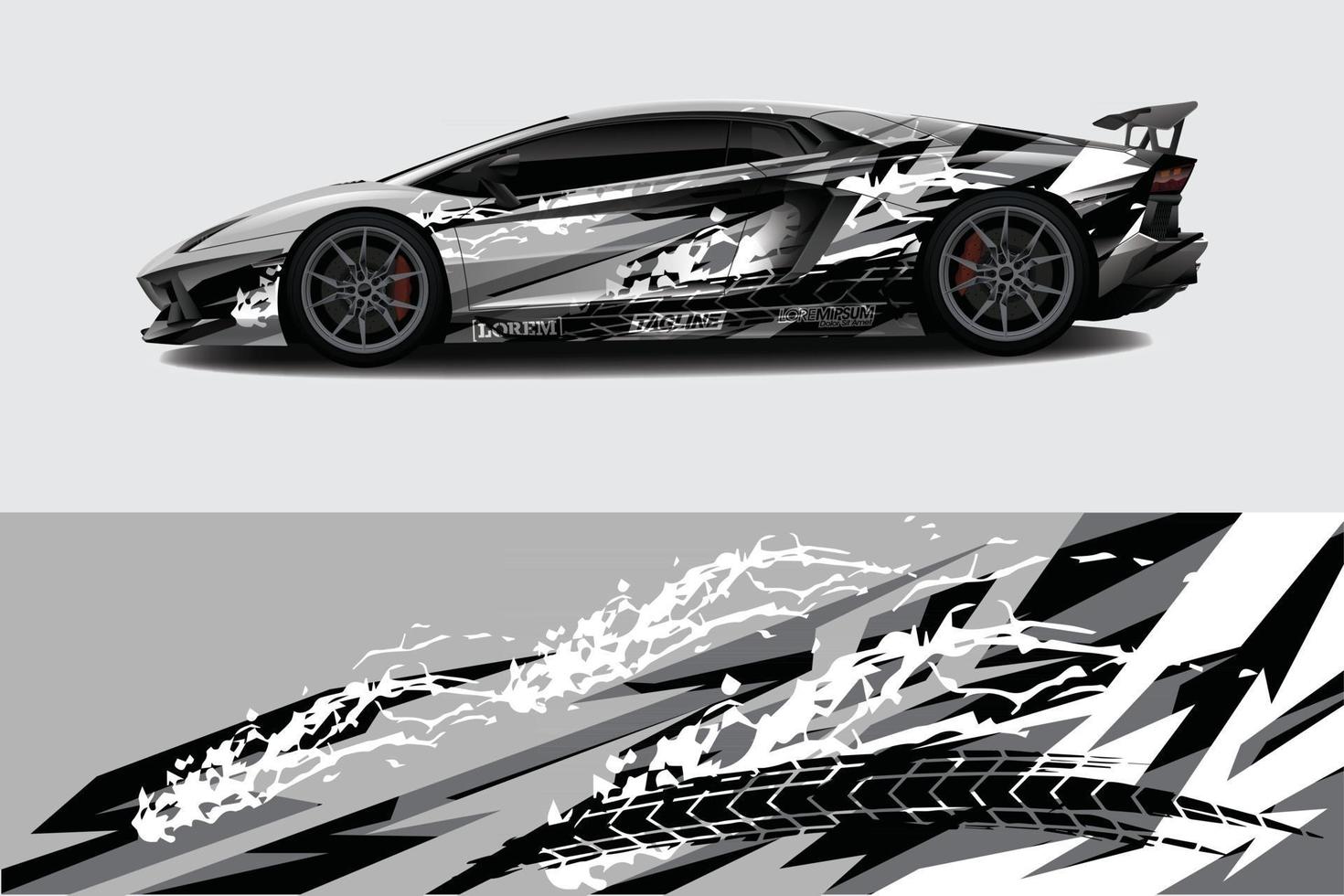 auto wrap grafische race abstracte achtergrond voor wrap en vinyl sticker vector