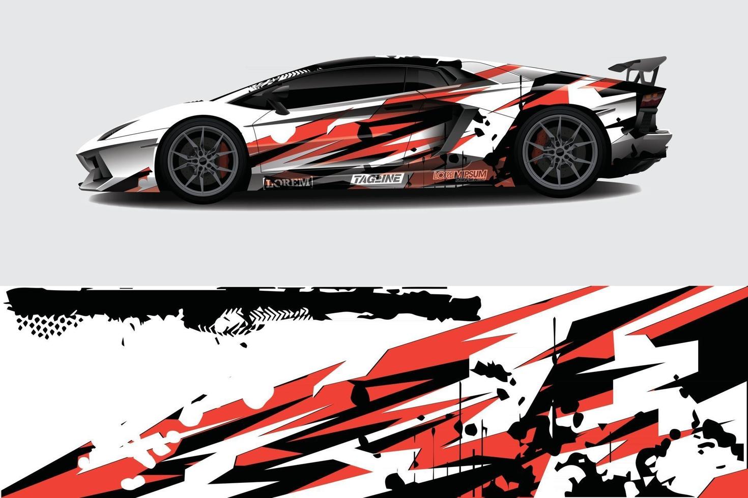 auto wrap grafische race abstracte achtergrond voor wrap en vinyl sticker vector