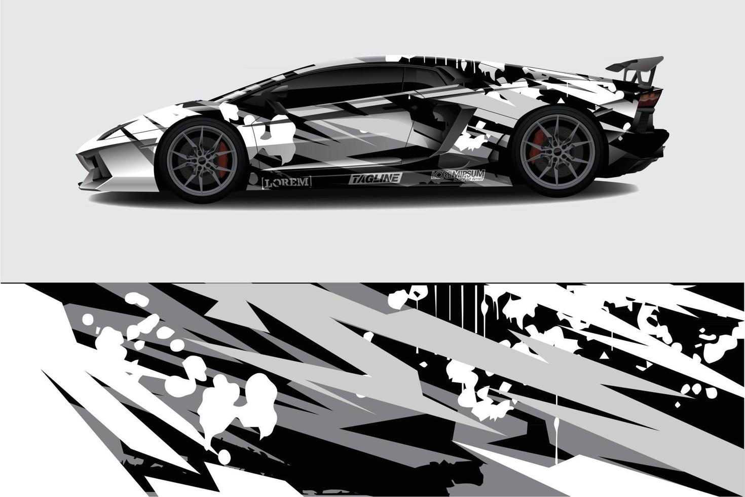 auto wrap grafische race abstracte achtergrond voor wrap en vinyl sticker vector