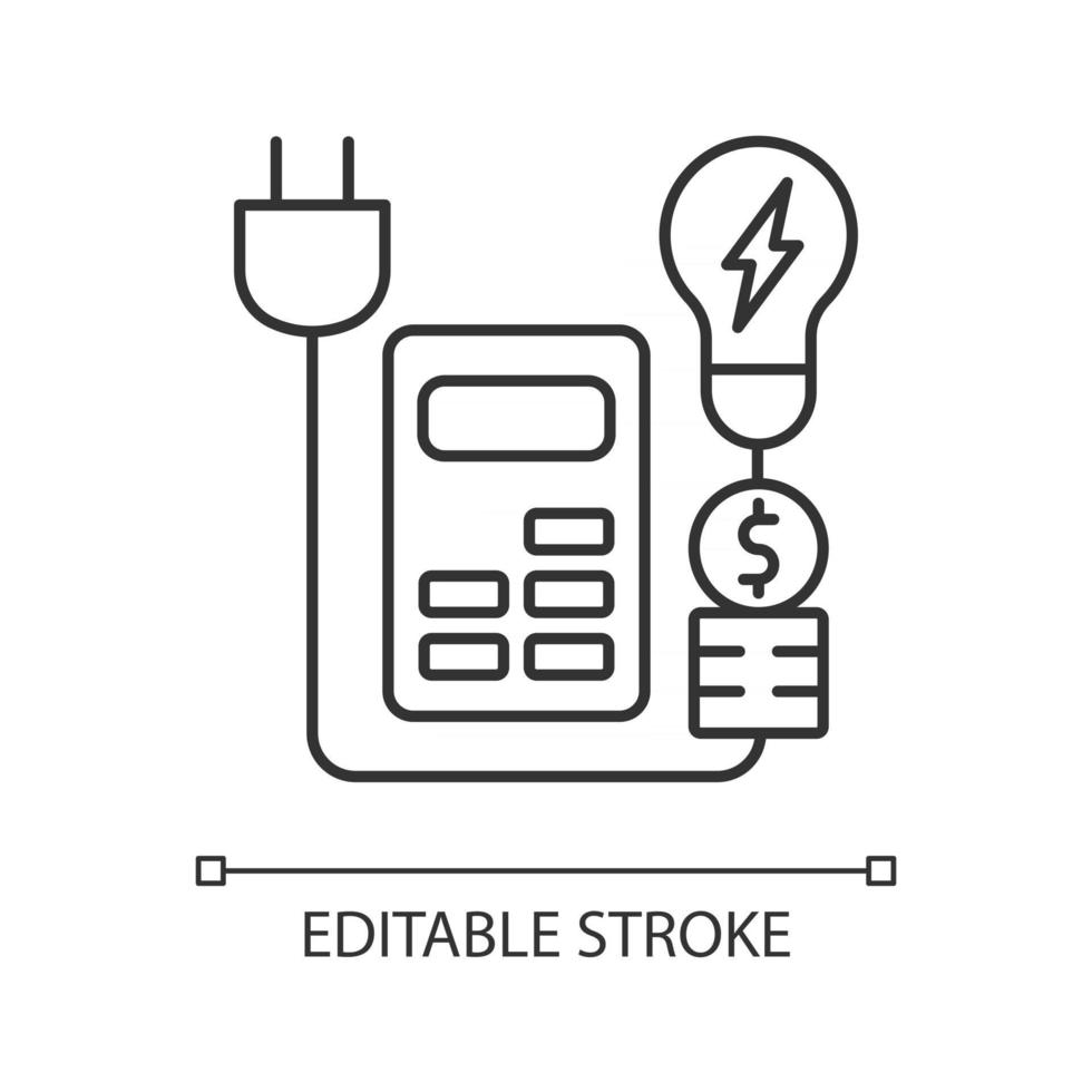 energieprijs kortingen lineair pictogram vector