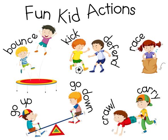 Fun Kid Actions Speeltuin illustratie vector