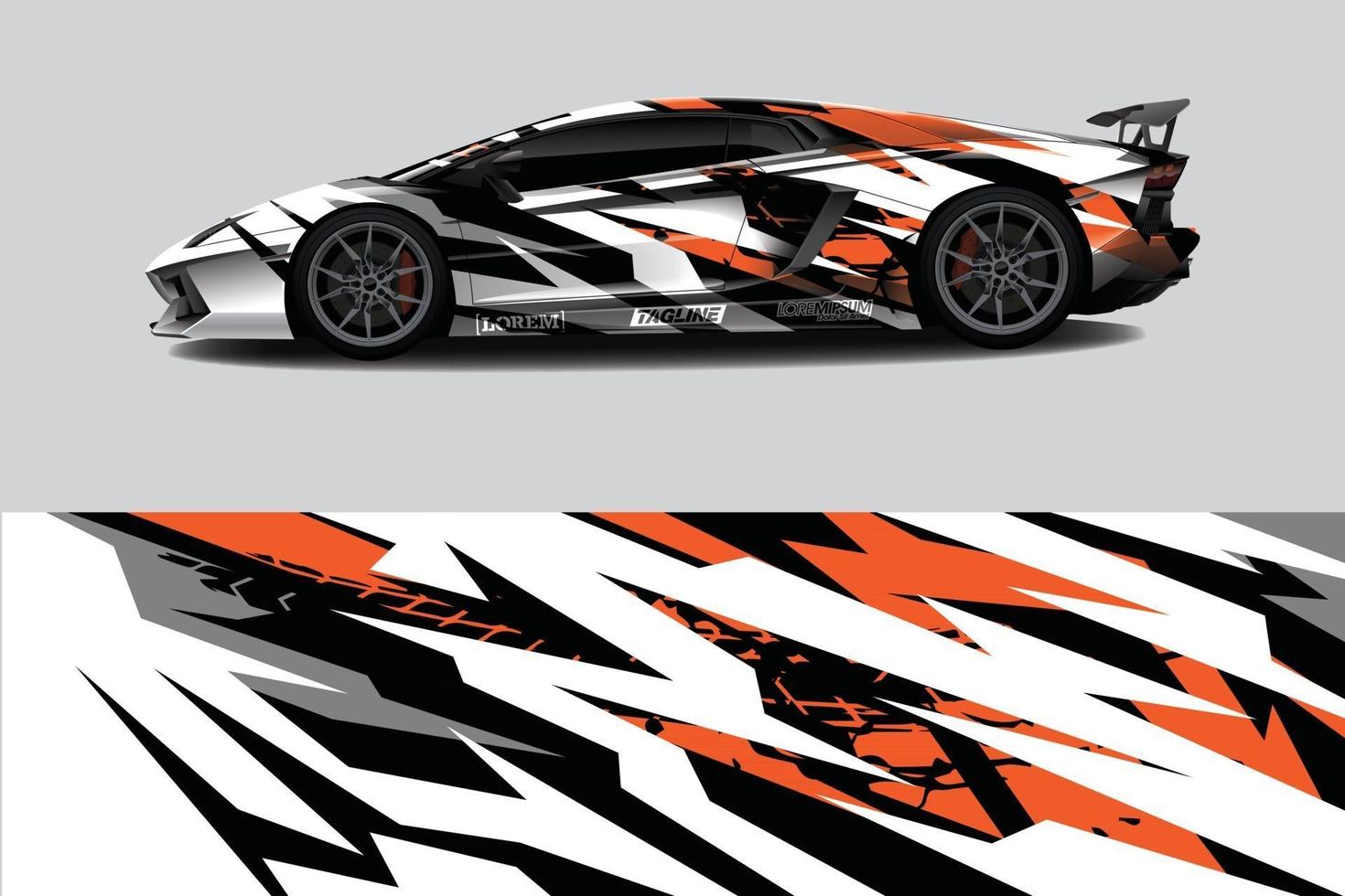 auto wrap grafische race abstracte achtergrond voor wrap en vinyl sticker vector