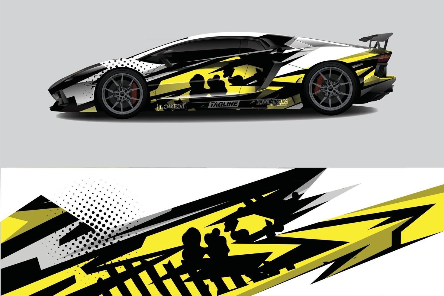 sport auto sticker wrap ontwerp vector