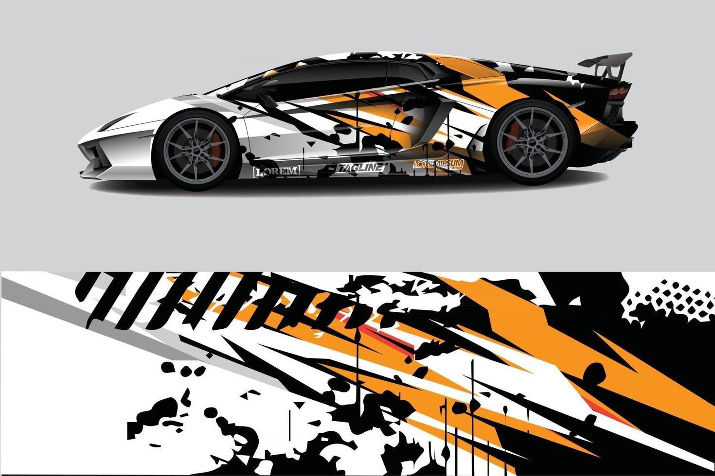 auto wrap grafische race abstracte achtergrond voor wrap en vinyl sticker vector