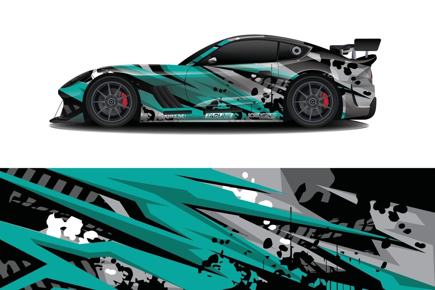 sport auto sticker wrap ontwerp vector