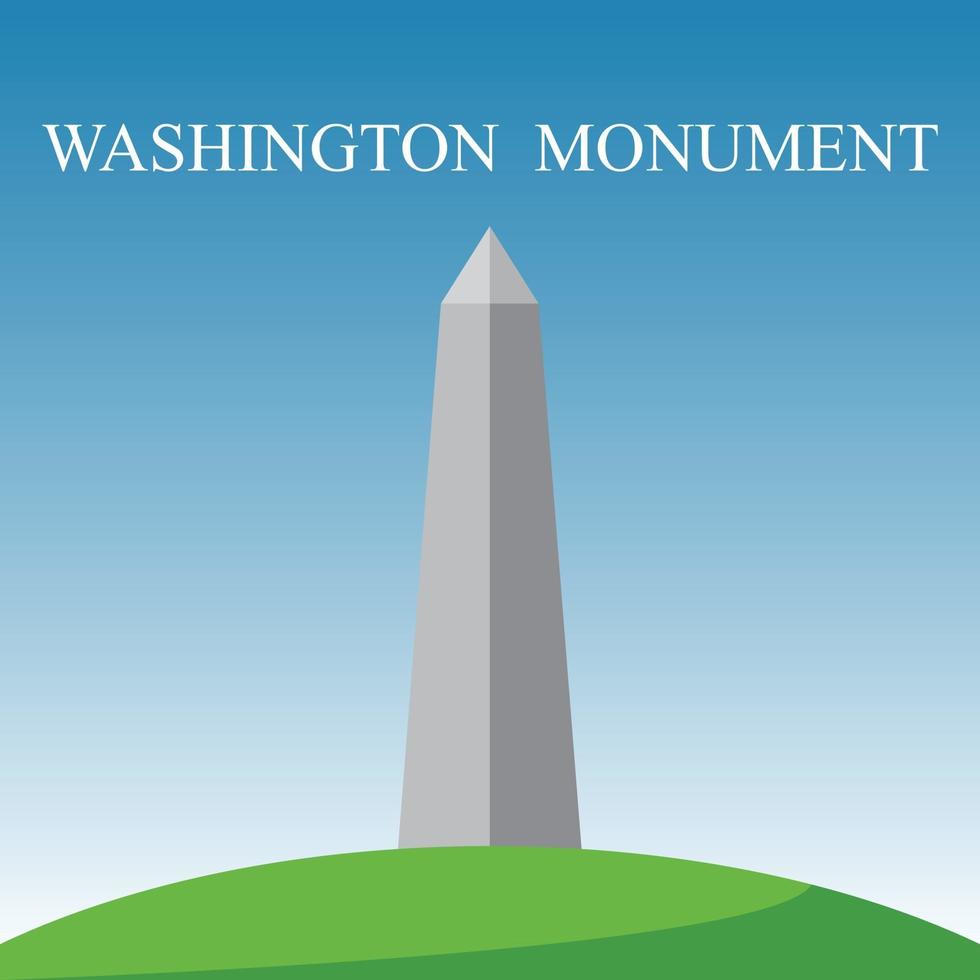 Washington monument in Washington DC, district Colombia, Verenigde Staten. vector