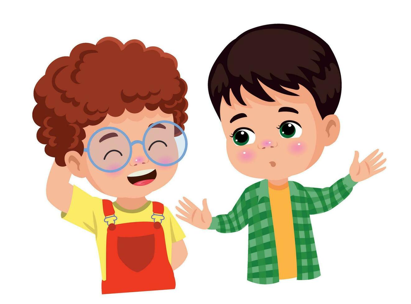 vector illustratie schattig weinig kinderen