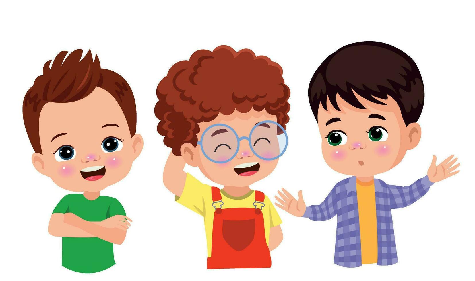 vector illustratie schattig weinig kinderen