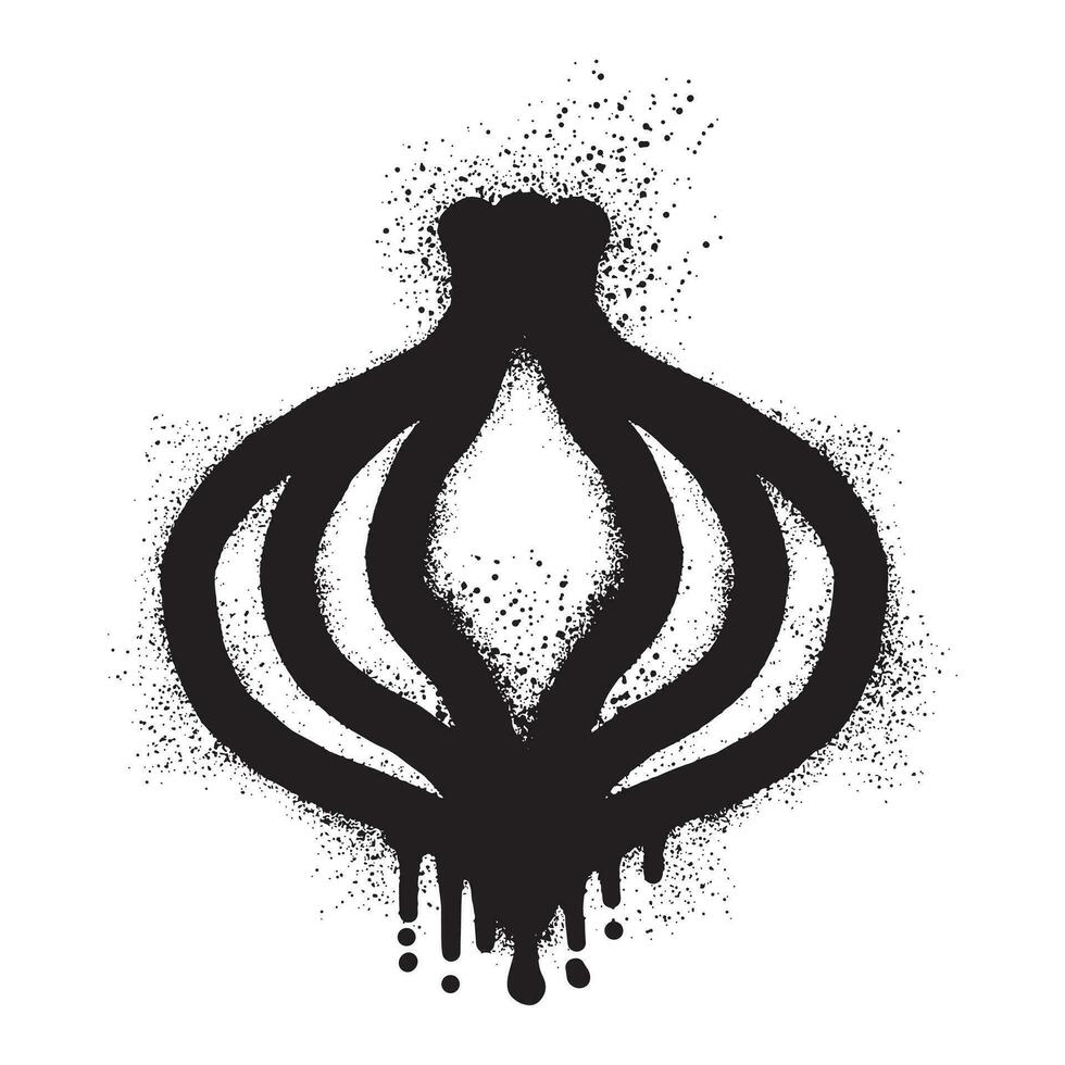 graffiti vector illustratie van een ui met zwart verstuiven verf