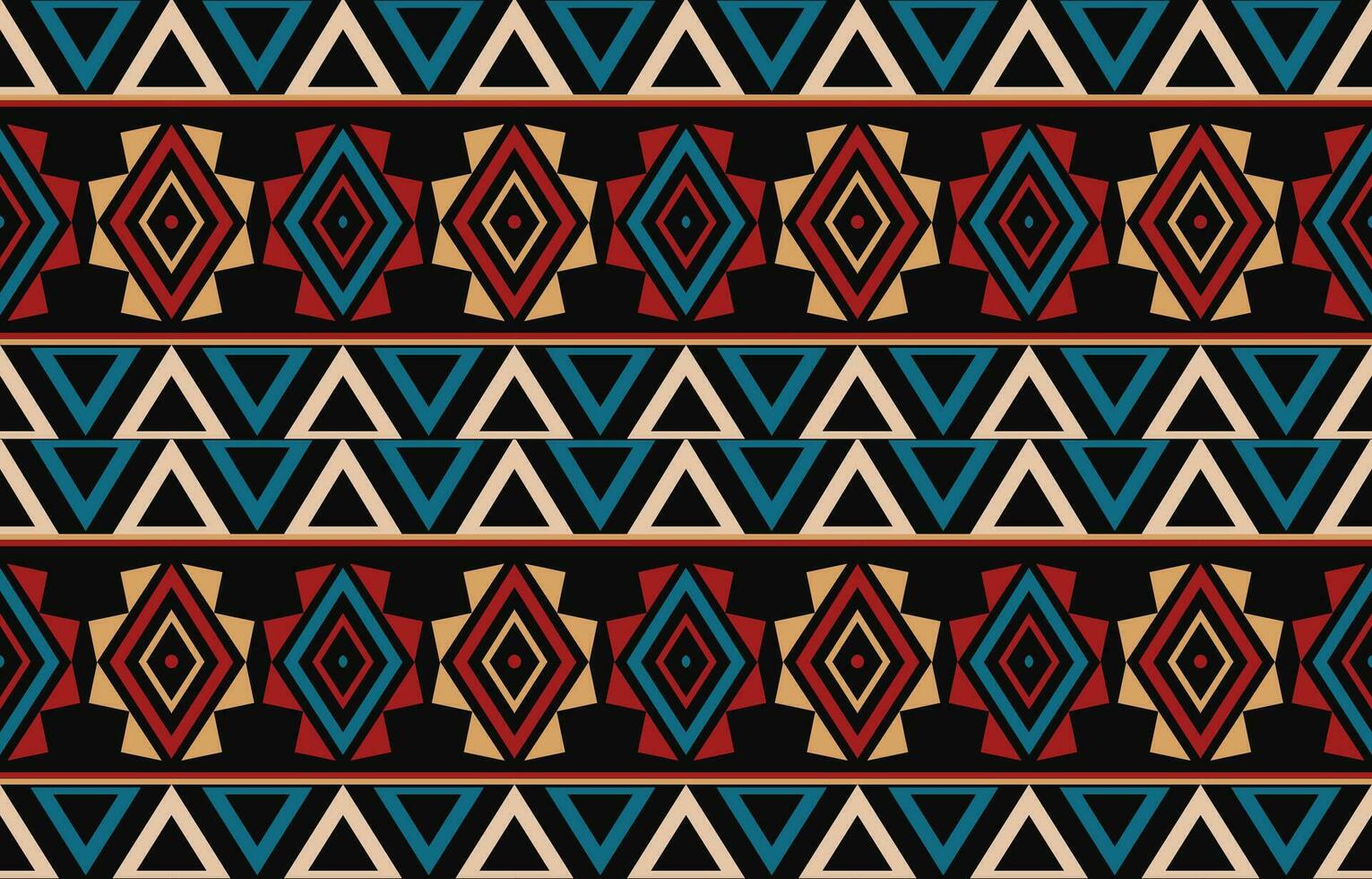 etnisch abstract ikat kunst. aztec ornament afdrukken. meetkundig etnisch patroon naadloos kleur oosters. ontwerp voor achtergrond ,gordijn, tapijt, behang, kleding, inpakken, batik, vector illustratie.