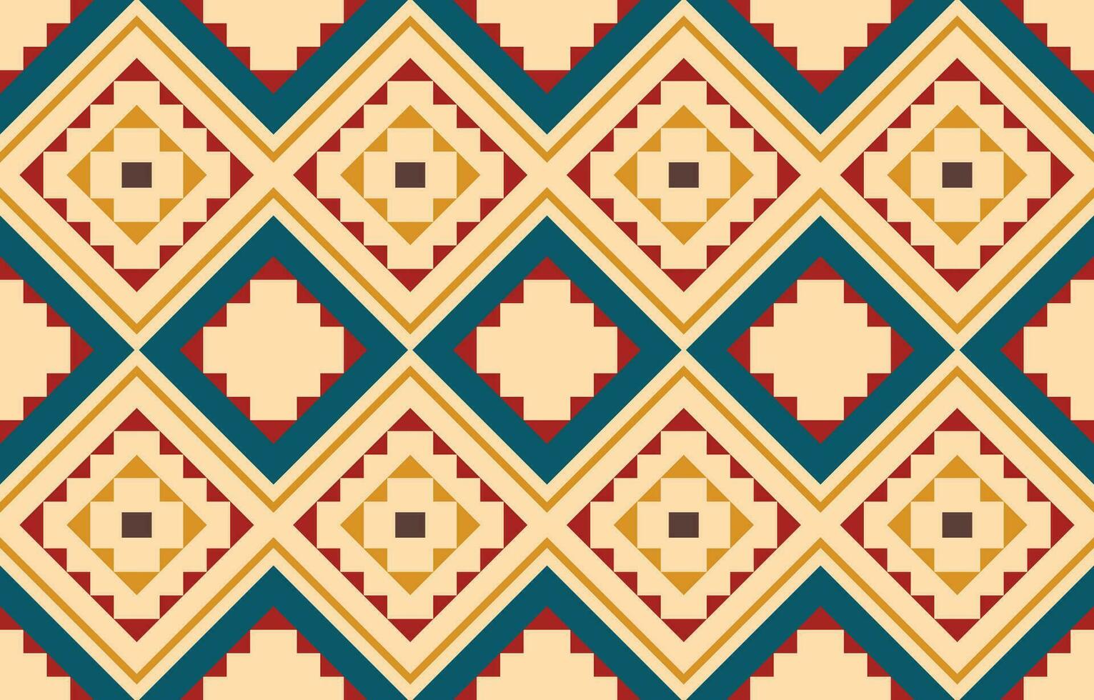 etnisch abstract ikat kunst. aztec ornament afdrukken. meetkundig etnisch patroon naadloos kleur oosters. ontwerp voor achtergrond ,gordijn, tapijt, behang, kleding, inpakken, batik, vector illustratie.