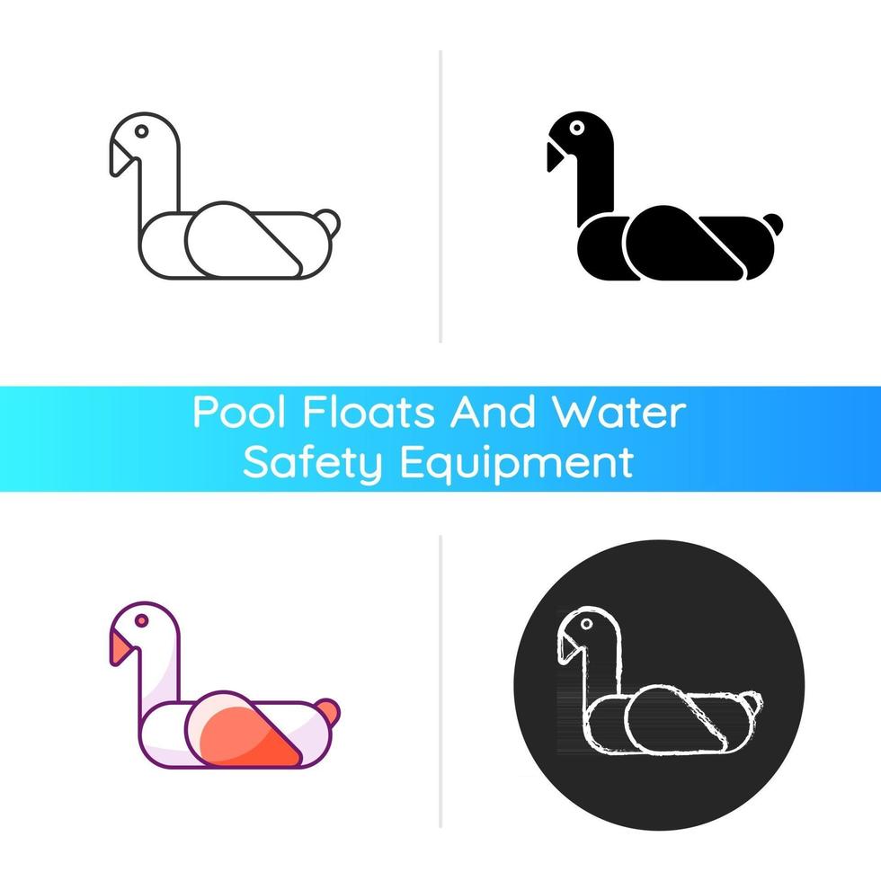 dier zwembad float icoon vector