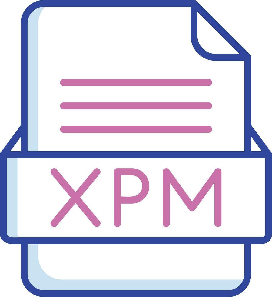 xpm het dossier formaat vector icoon