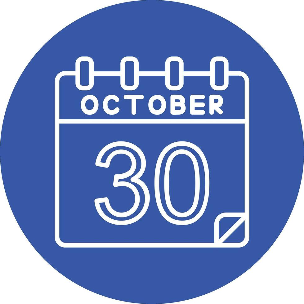 30 oktober vector icoon