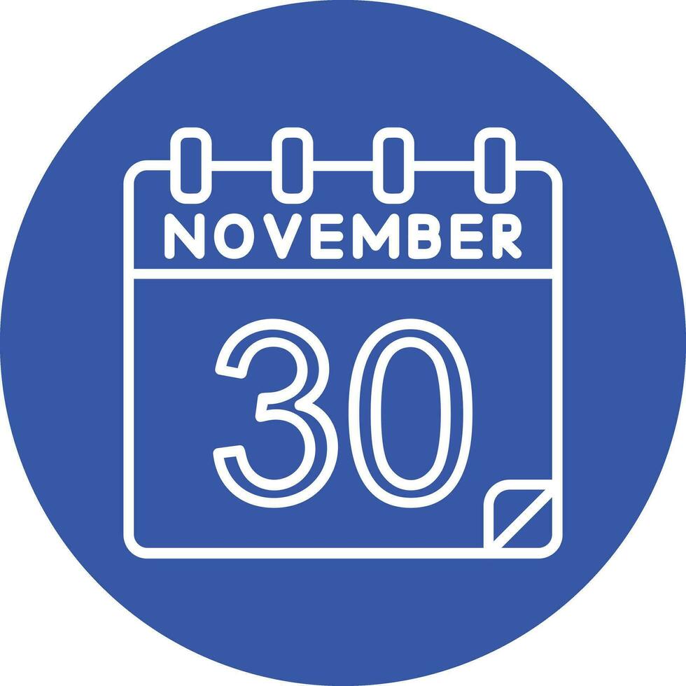 30 november vector icoon