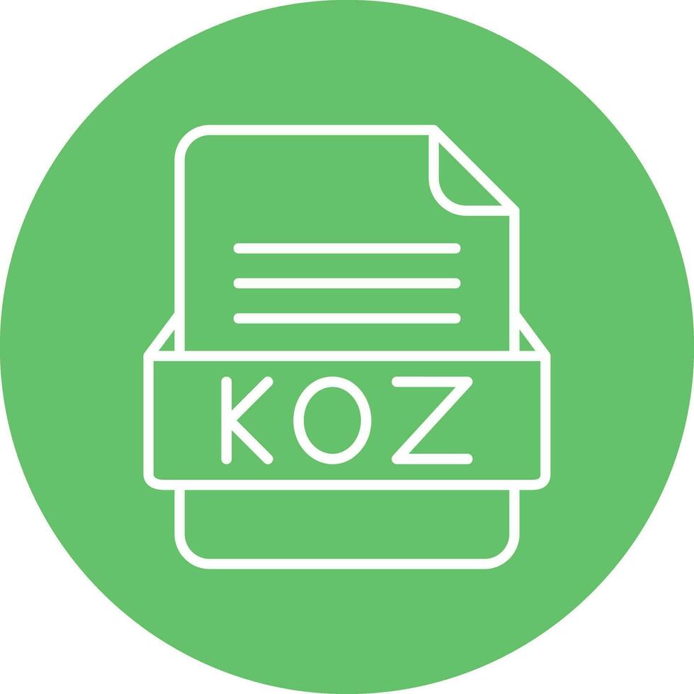 kozo het dossier formaat vector icoon