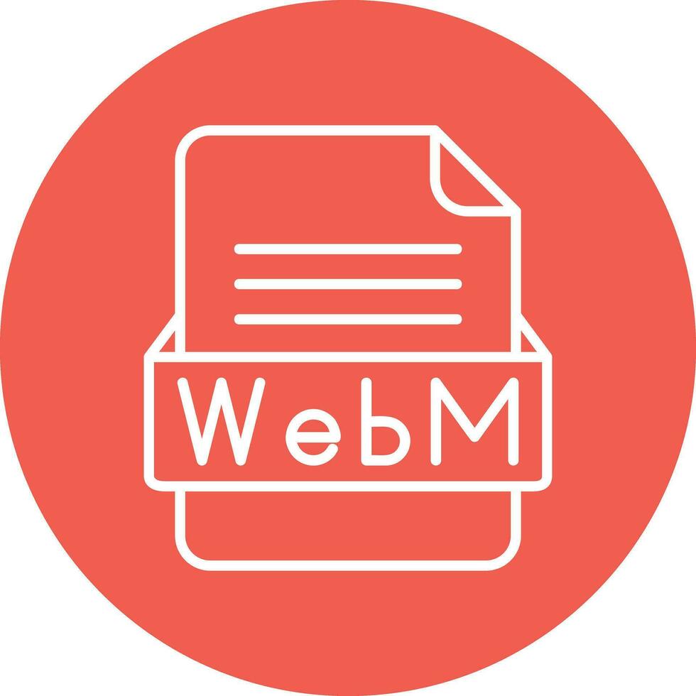 webm het dossier formaat vector icoon