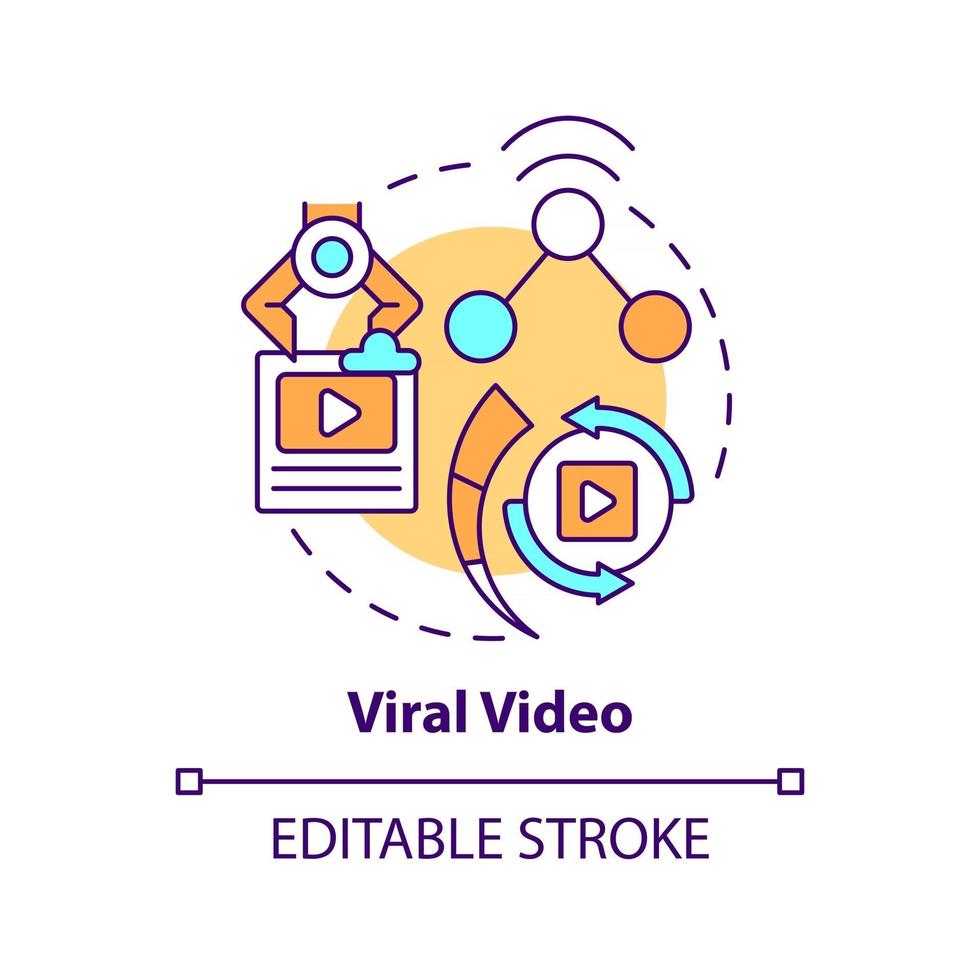 virale video concept icoon vector