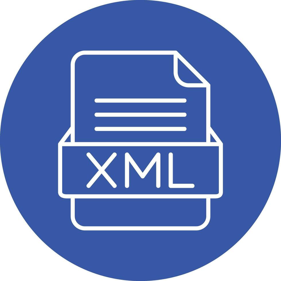xml het dossier formaat vector icoon