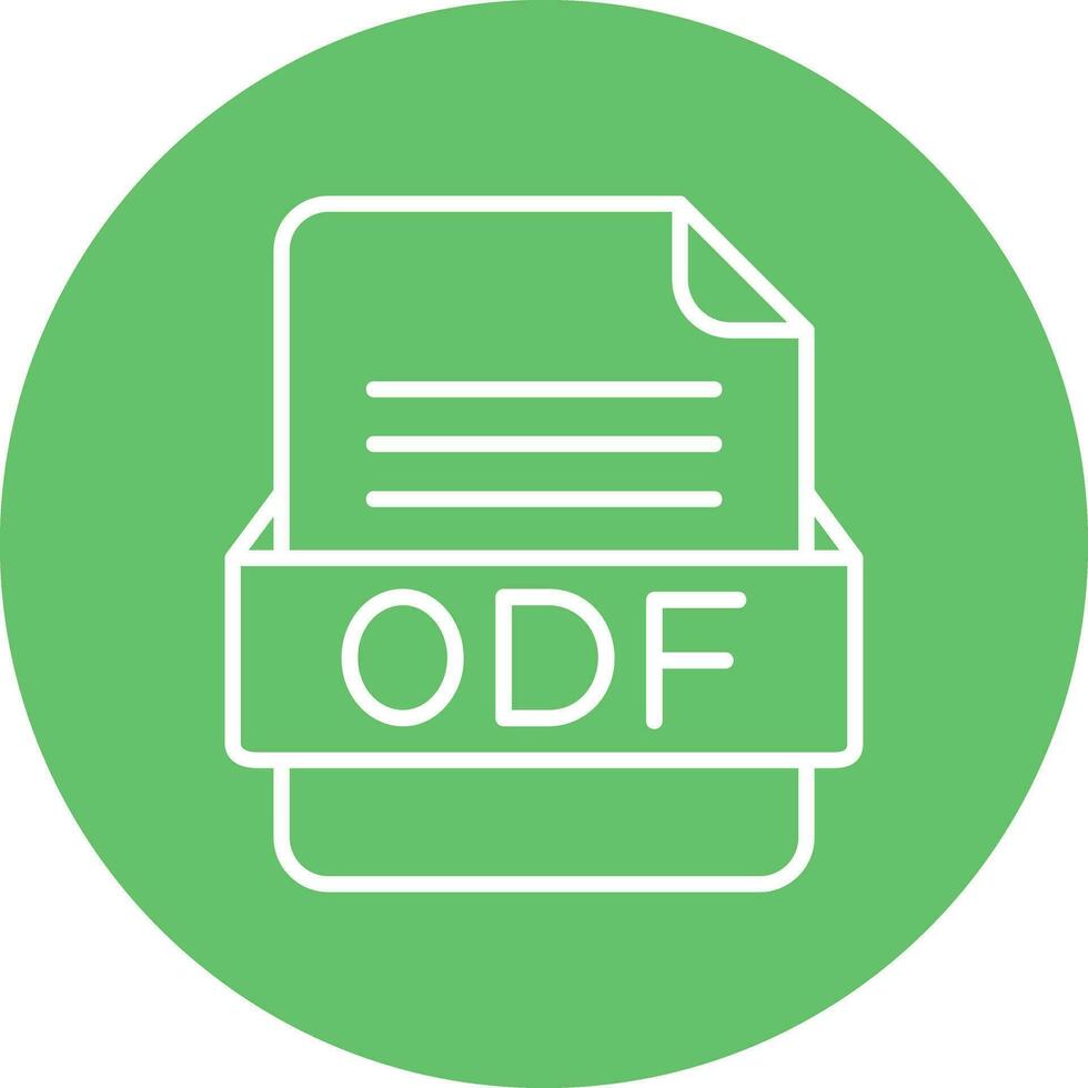 odf het dossier formaat vector icoon