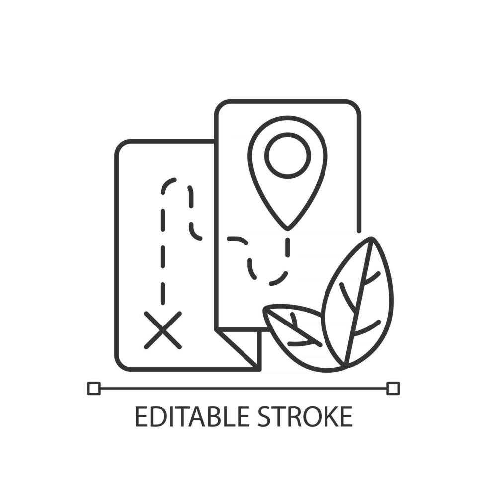 ecotoerisme lineaire pictogram vector