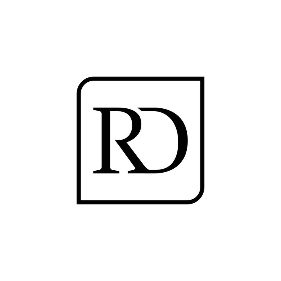 eerste brief rd logo of dr monogram logo ontwerp vector. eerste rd dr monogram logo ontwerp vector sjabloon vrij vector