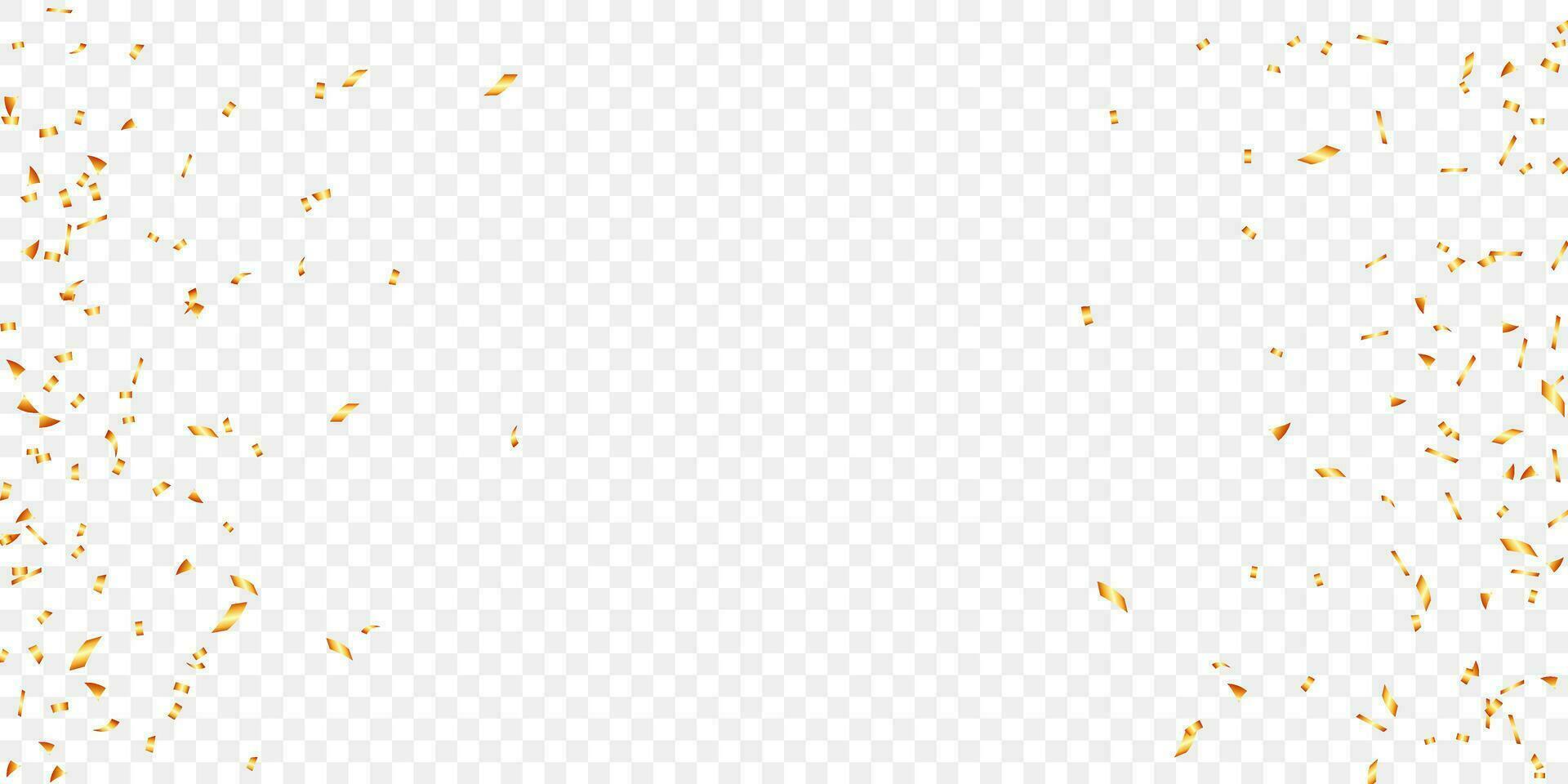 gouden abstract helder confetti kader ontwerp voor luxe kaart, vector achtergrond, verjaardag partij en sjabloon