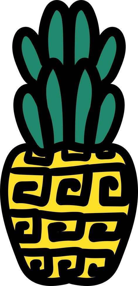 rijpe ananas hand getekende vectorillustratie vector