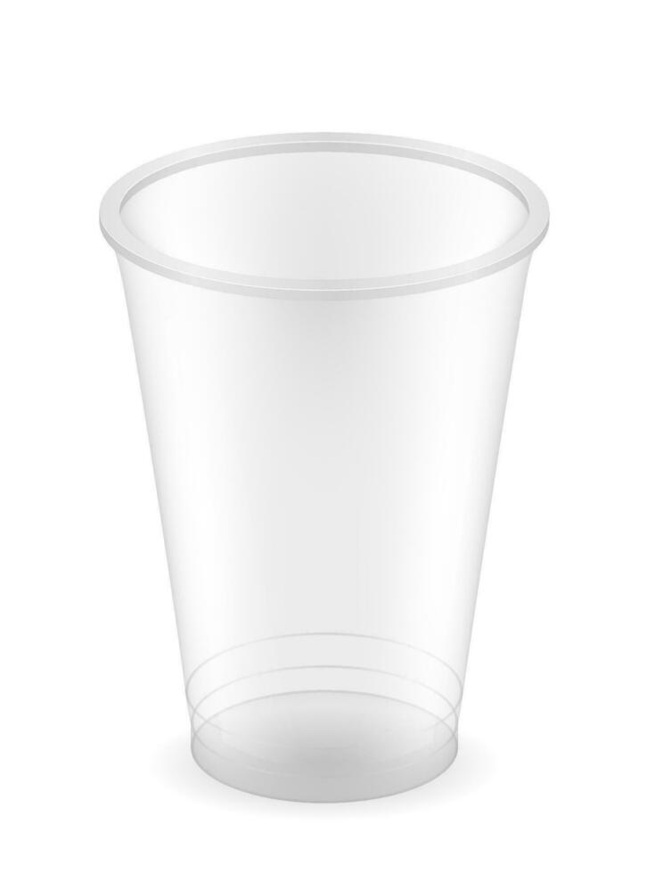 transparant Doorzichtig beschikbaar plastic kop vector illustratie geïsoleerd Aan wit achtergrond