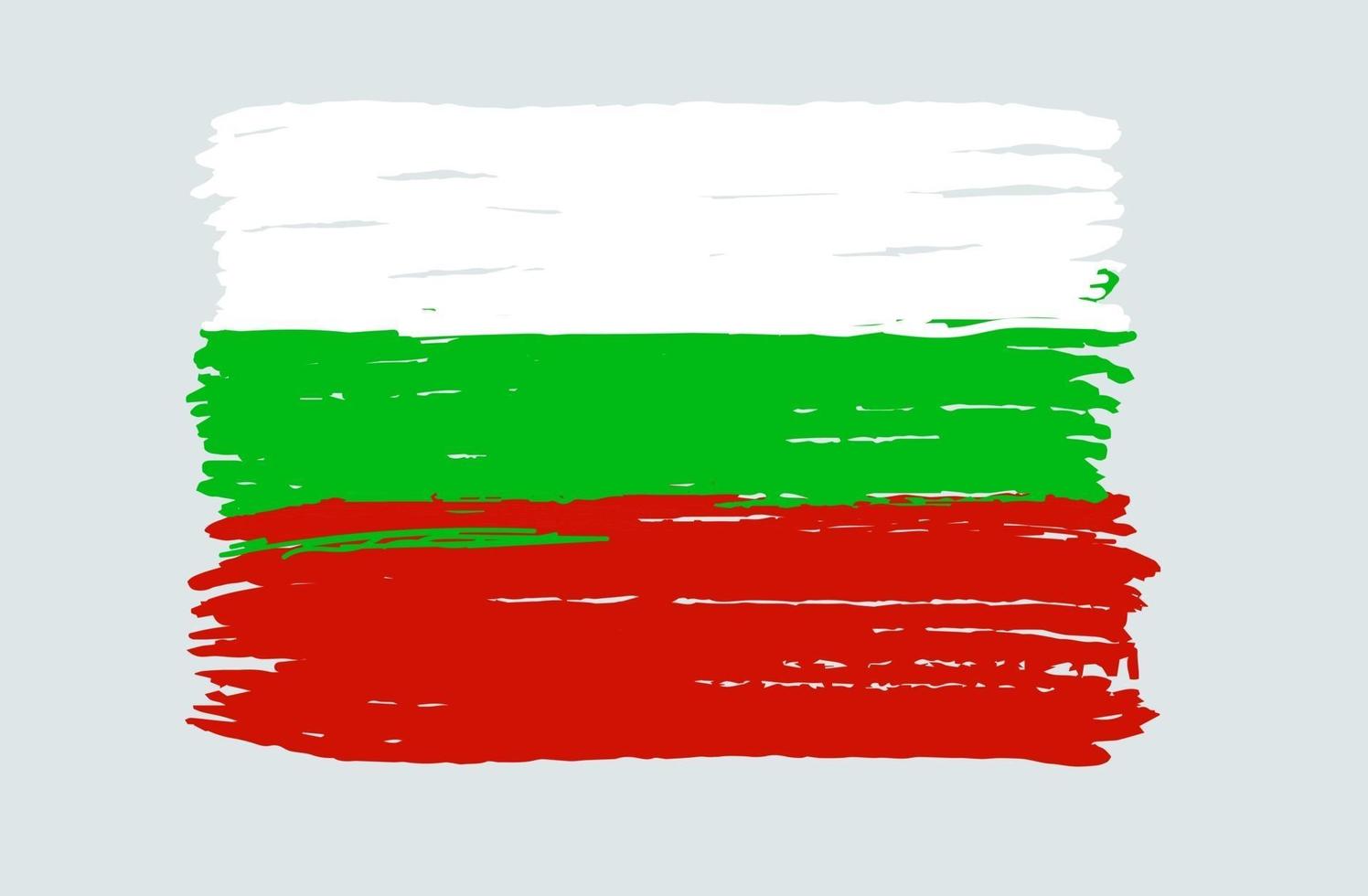 nationale vlag van bulgarije. vector illustratie