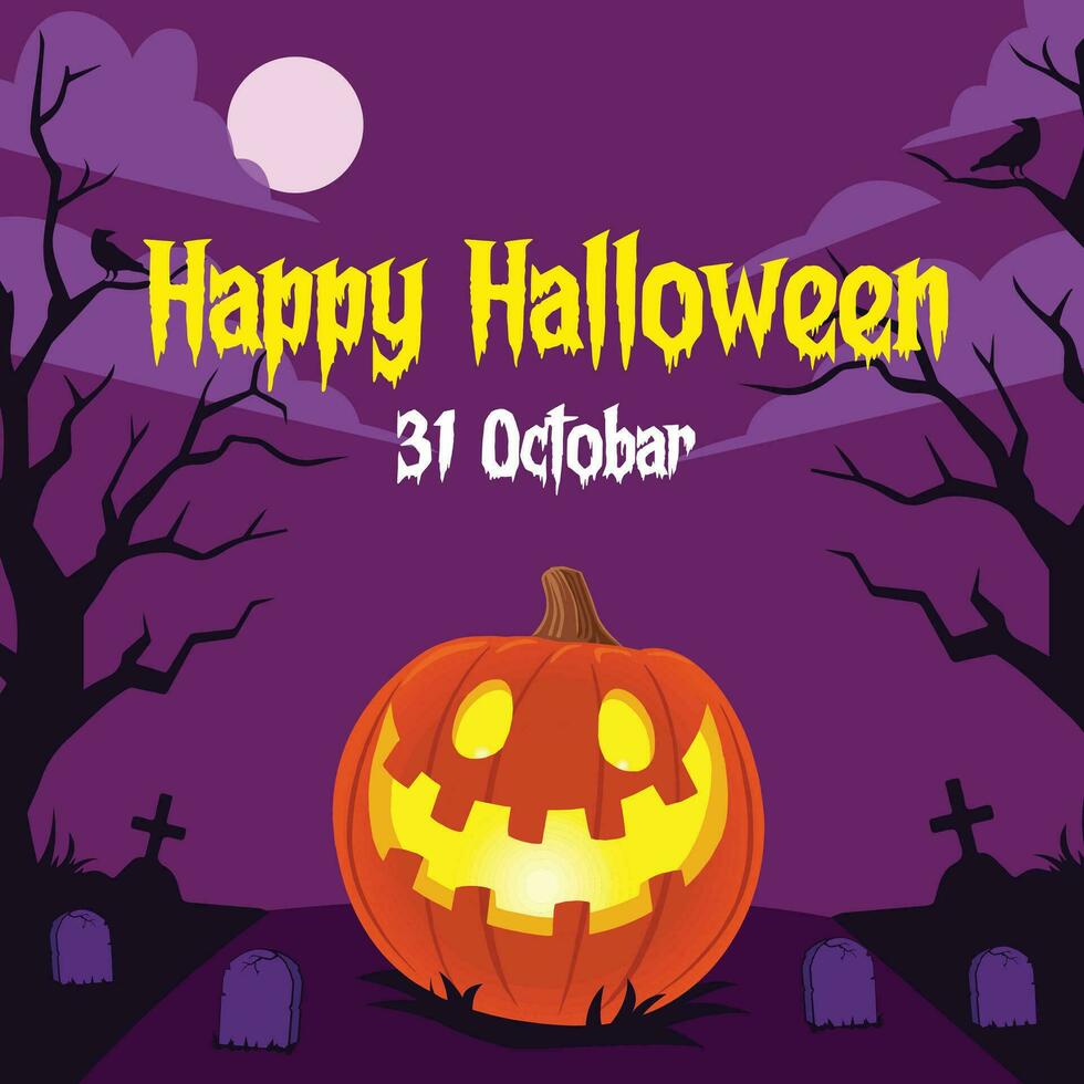 gelukkig halloween post vector