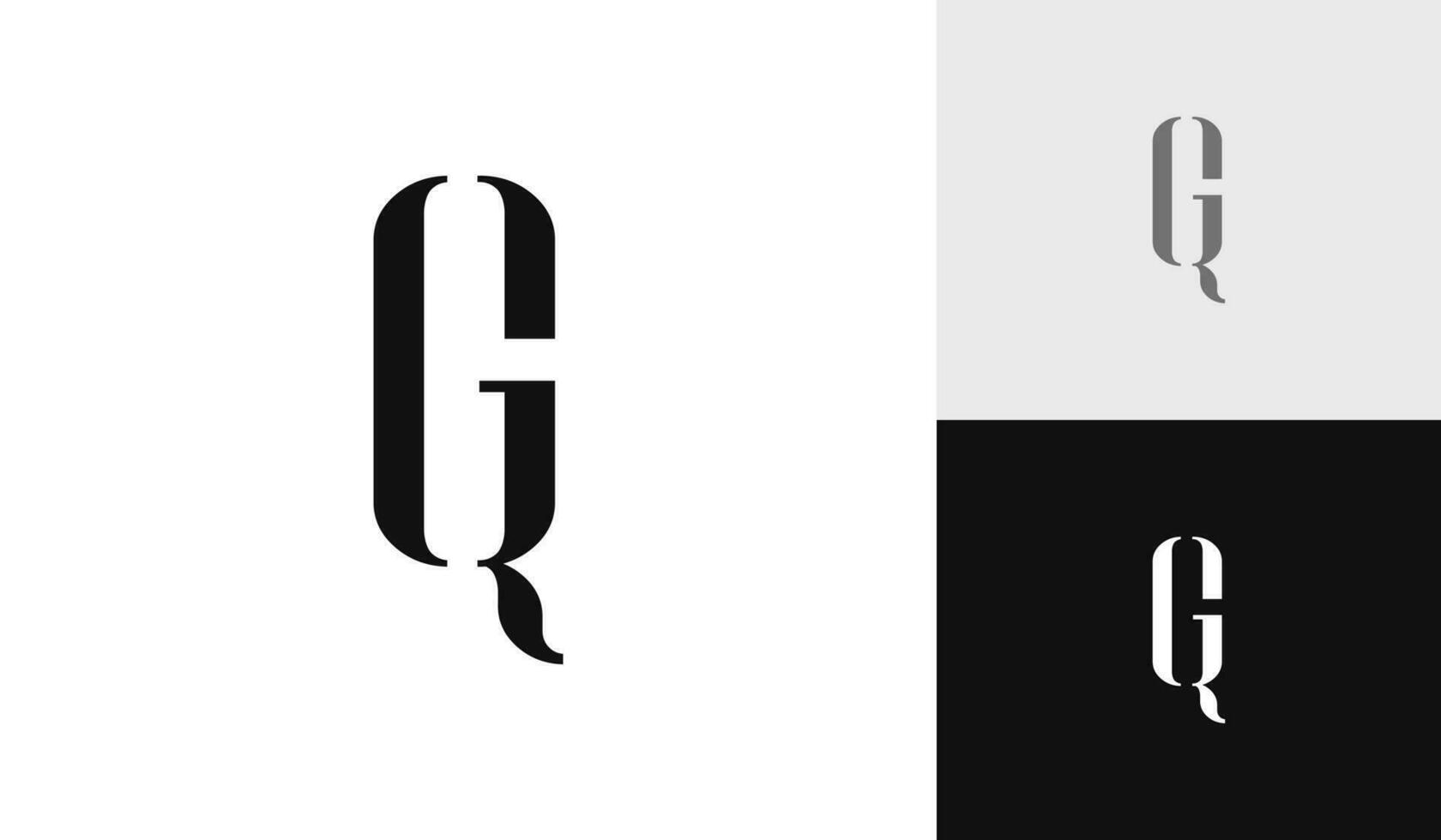 brief qg eerste monogram logo ontwerp vector