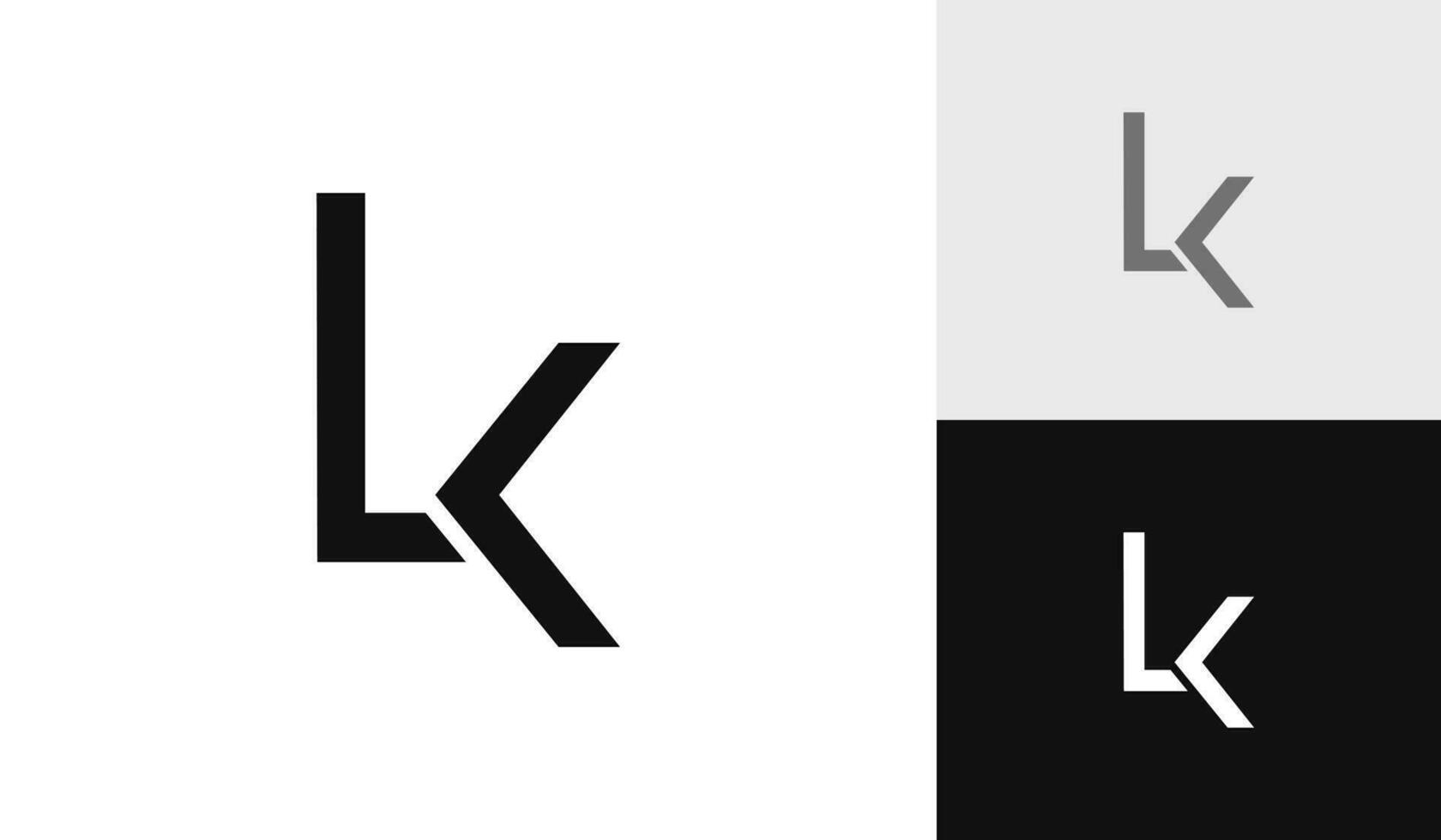 brief lk eerste monogram logo ontwerp vector