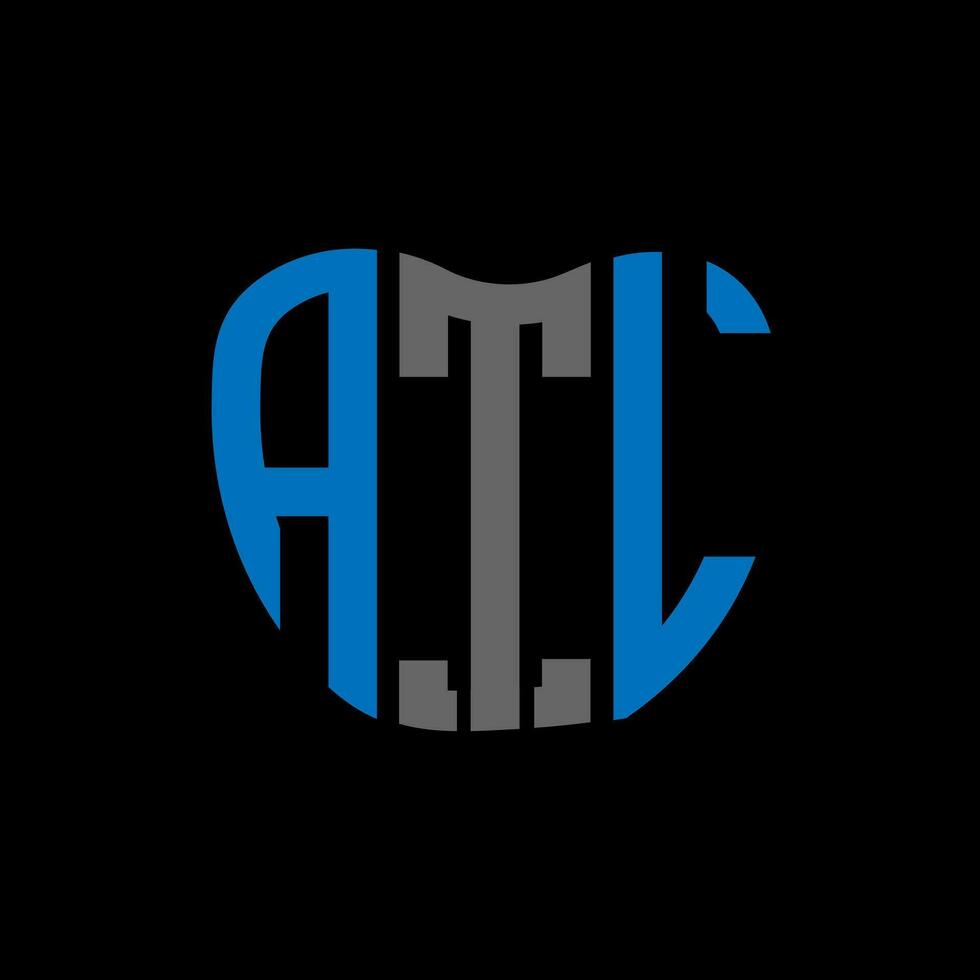 atl brief logo creatief ontwerp. atl uniek ontwerp. vector