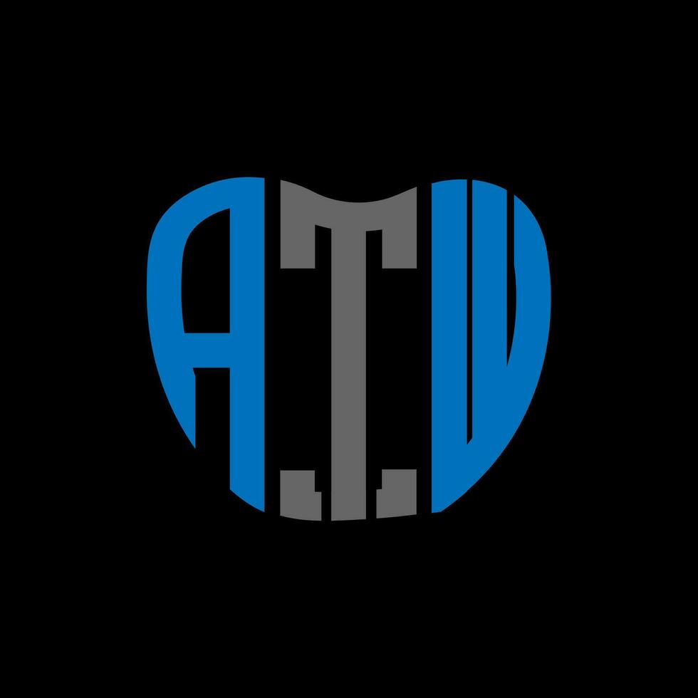 atw brief logo creatief ontwerp. atw uniek ontwerp. vector