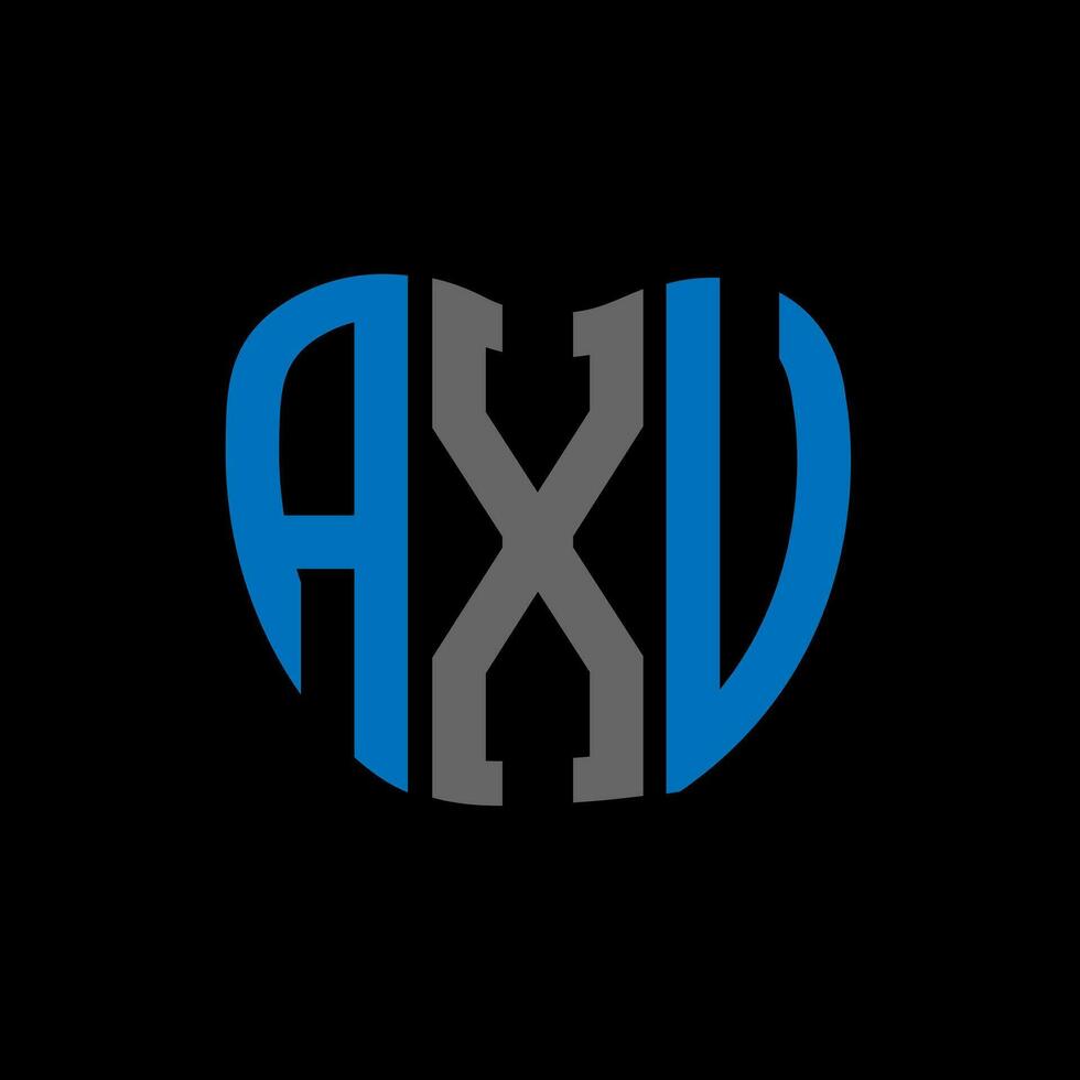 axu brief logo creatief ontwerp. axu uniek ontwerp. vector