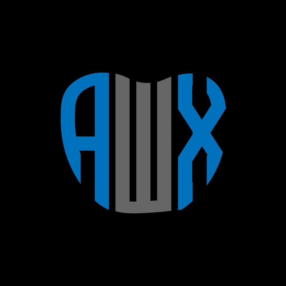 awx brief logo creatief ontwerp. awx uniek ontwerp. vector