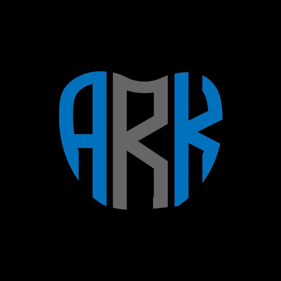 ark brief logo creatief ontwerp. ark uniek ontwerp. vector