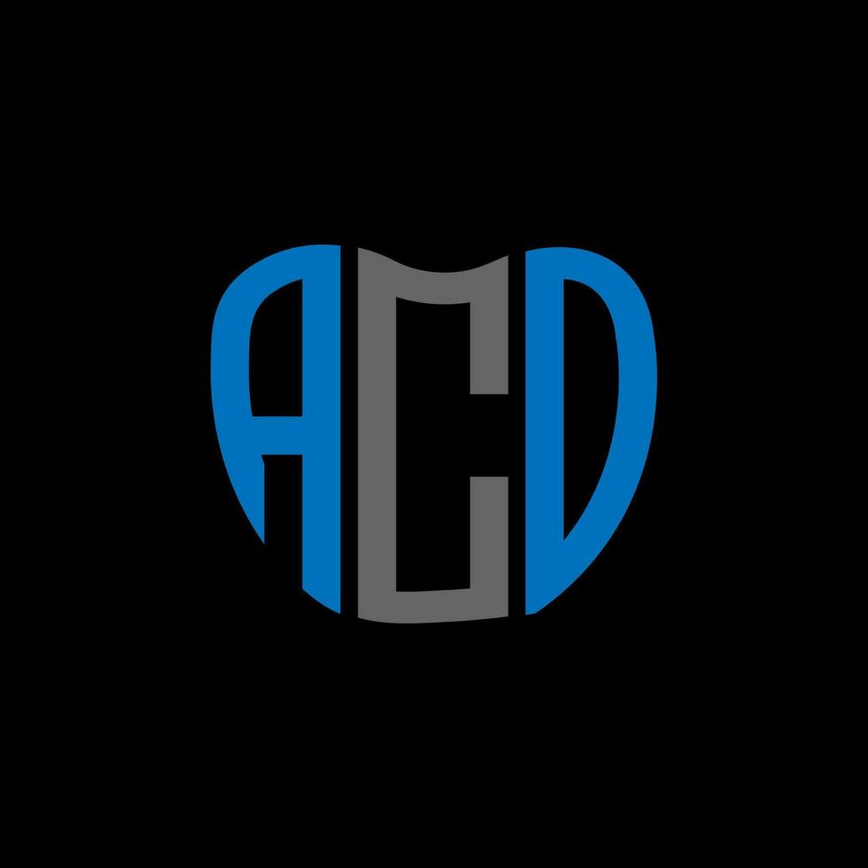 aco brief logo creatief ontwerp. aco uniek ontwerp. vector