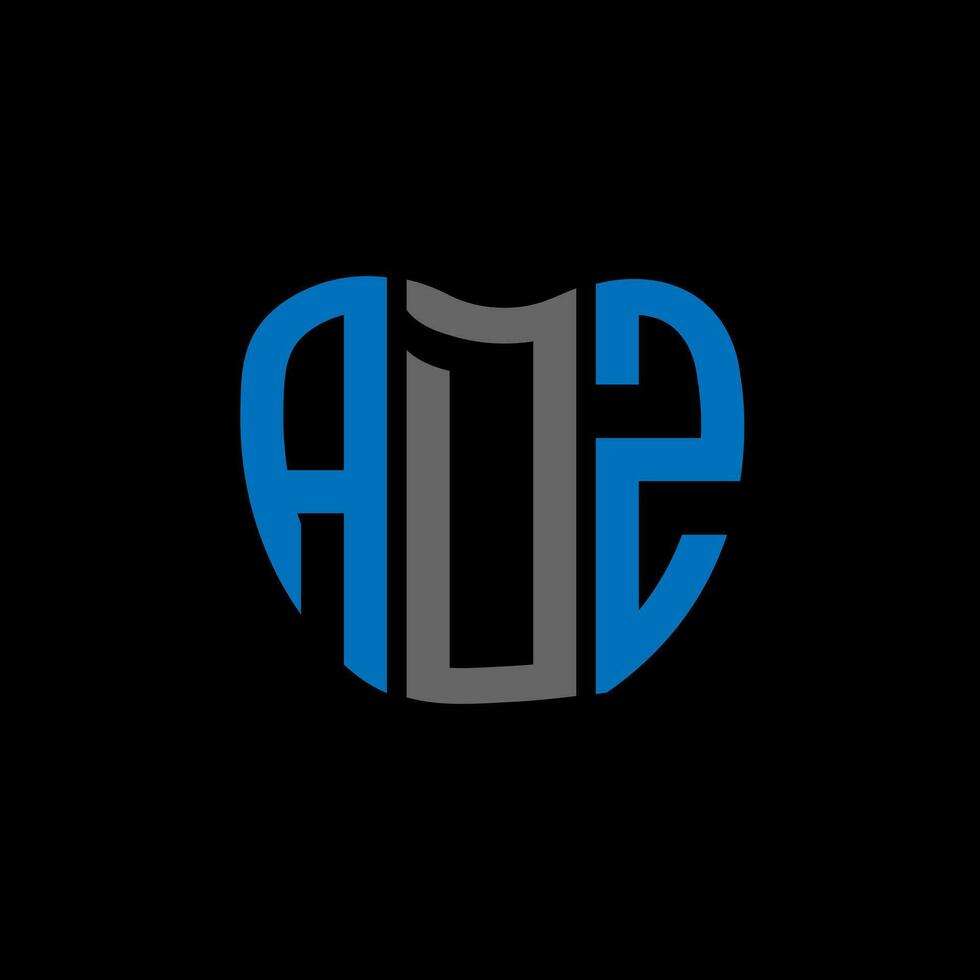 adz brief logo creatief ontwerp. adz uniek ontwerp. vector
