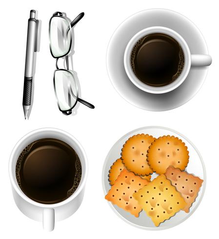 Koekjes en koffie vector