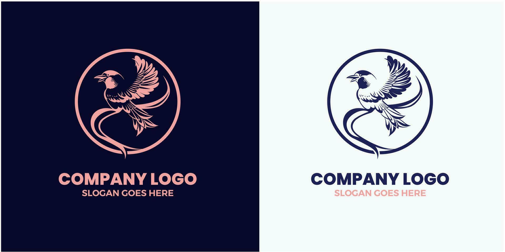 vogel logo sjabloon met lijn kunst stijl. creatief abstract vogel logo verzameling. vrij vector