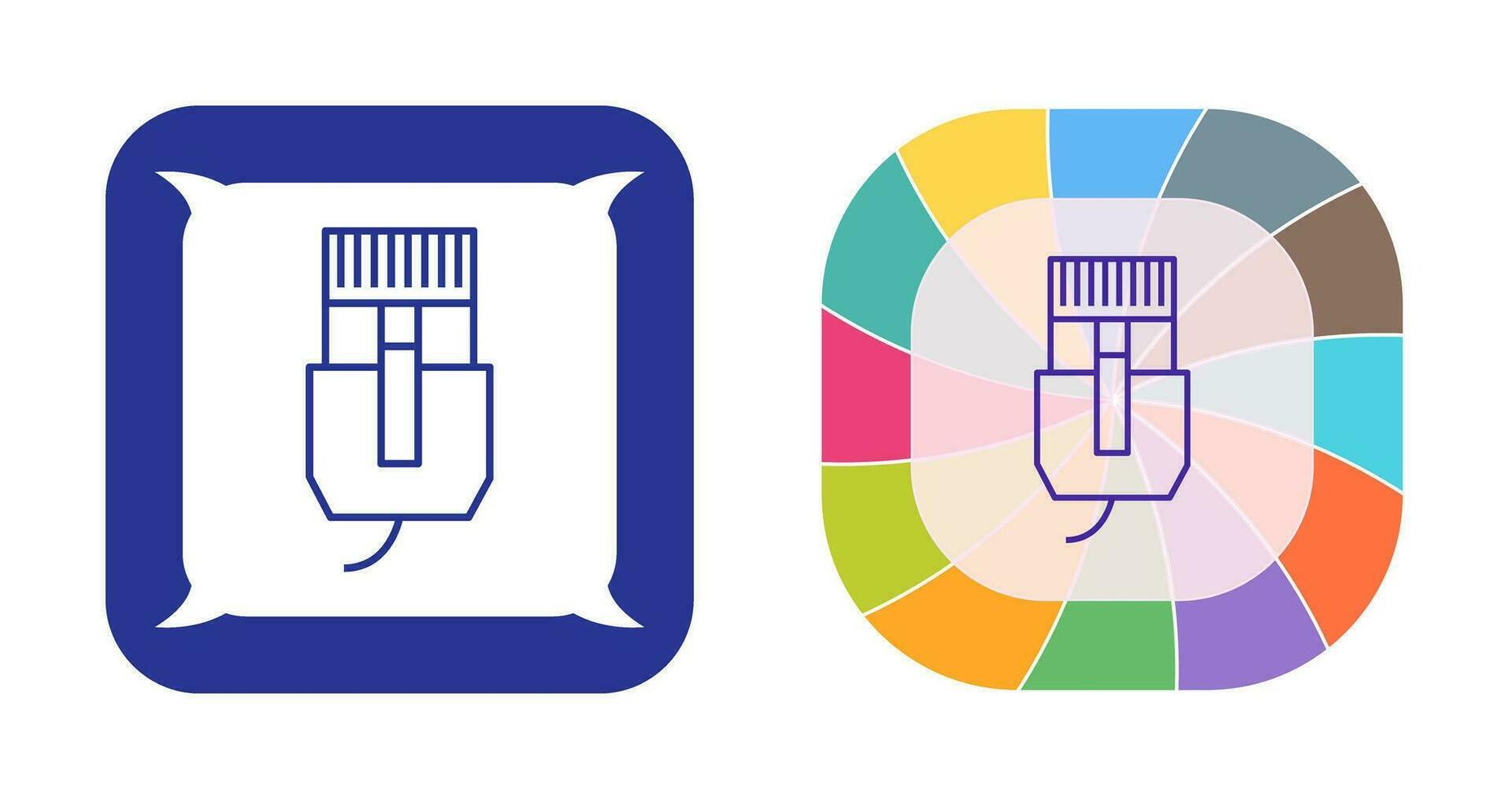 uniek internet kabel vector icoon