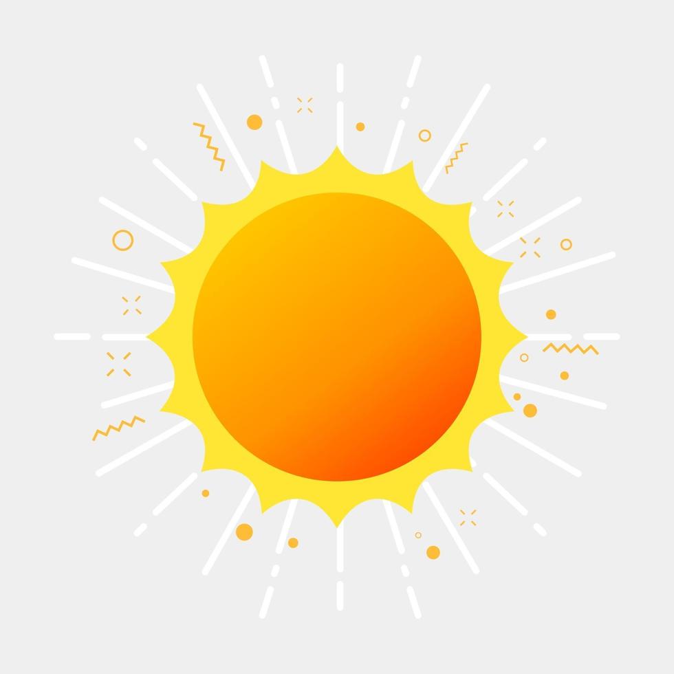 zonlicht en zonneschijn. zomer pictogram. vector