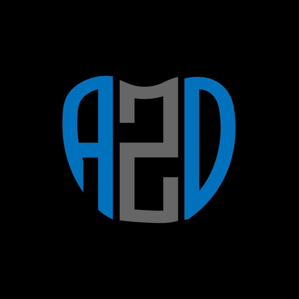azo brief logo creatief ontwerp. azo uniek ontwerp. vector