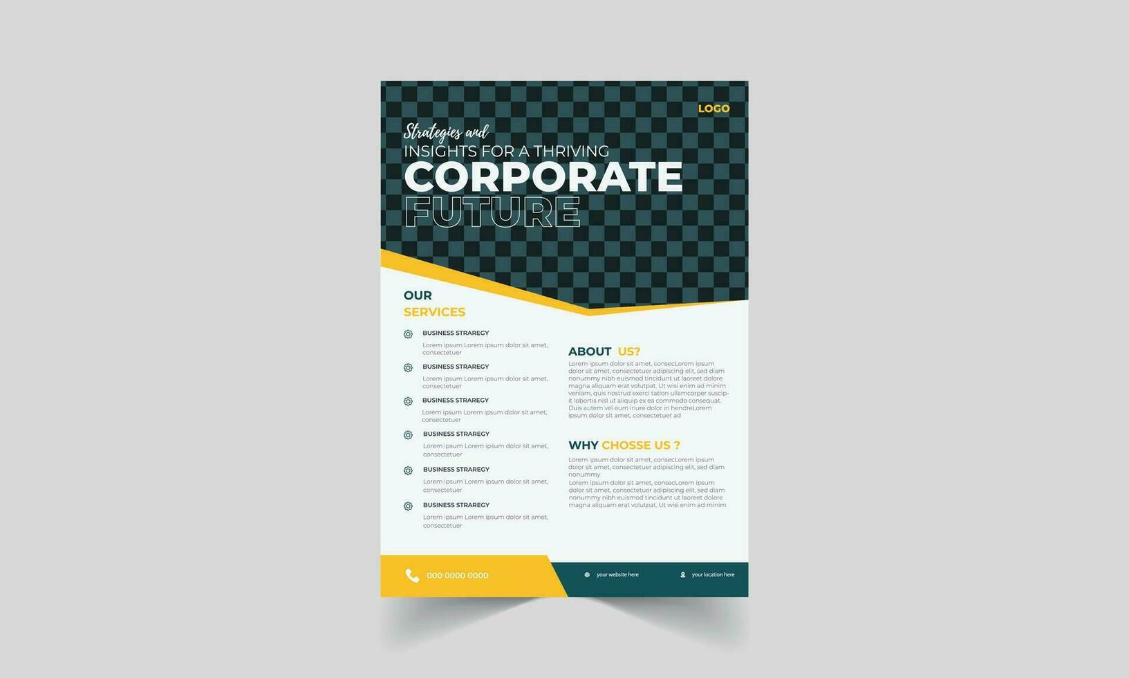 bedrijf brochure folder poster vector ontwerp sjabloon vrij