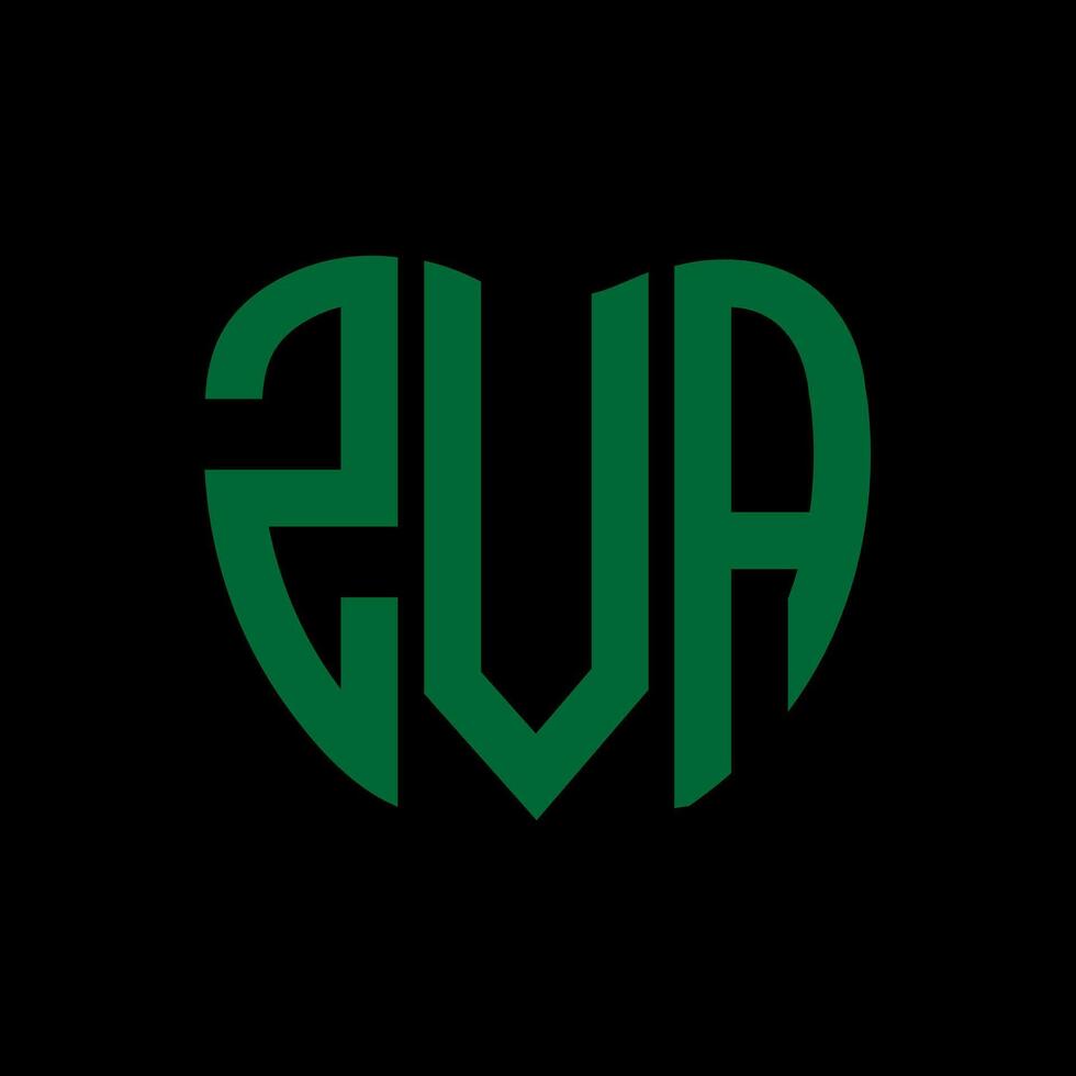 zva brief logo creatief ontwerp. zva uniek ontwerp. vector