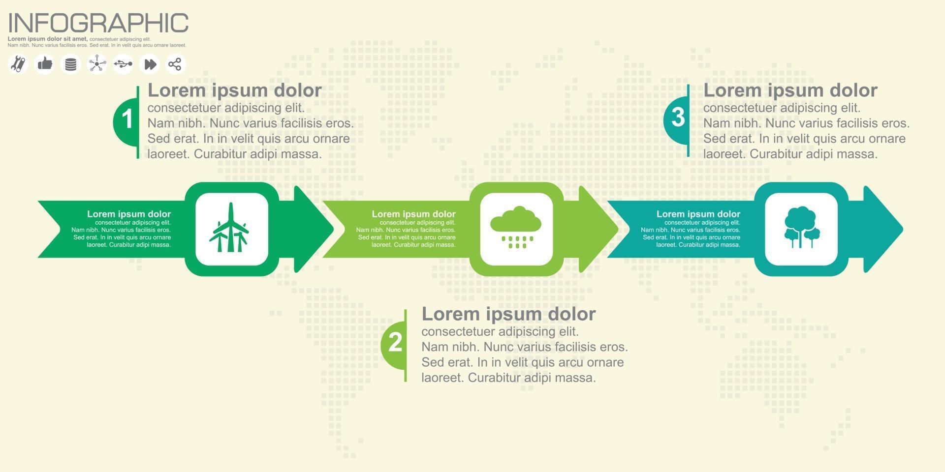 zakelijke infographics met pijl stijl vectorillustratie. vector