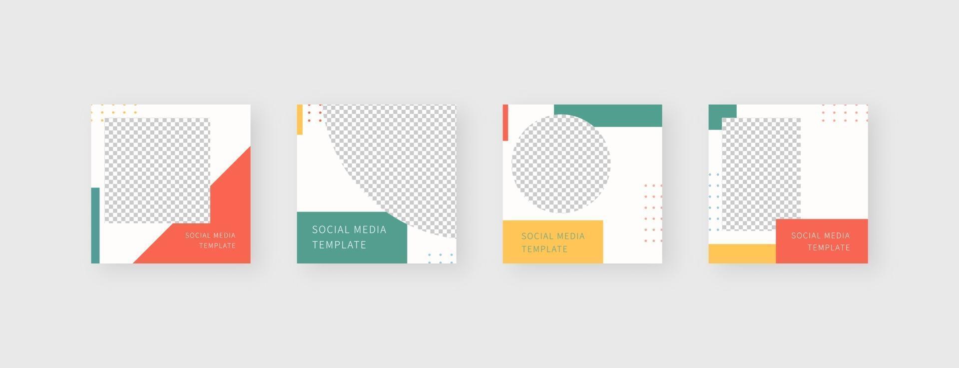 sjabloon voor sociale media. trendy bewerkbare postsjabloon voor sociale media. vector